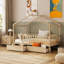 Lit simple en bois avec deux tiroirs, naturel-1861308683