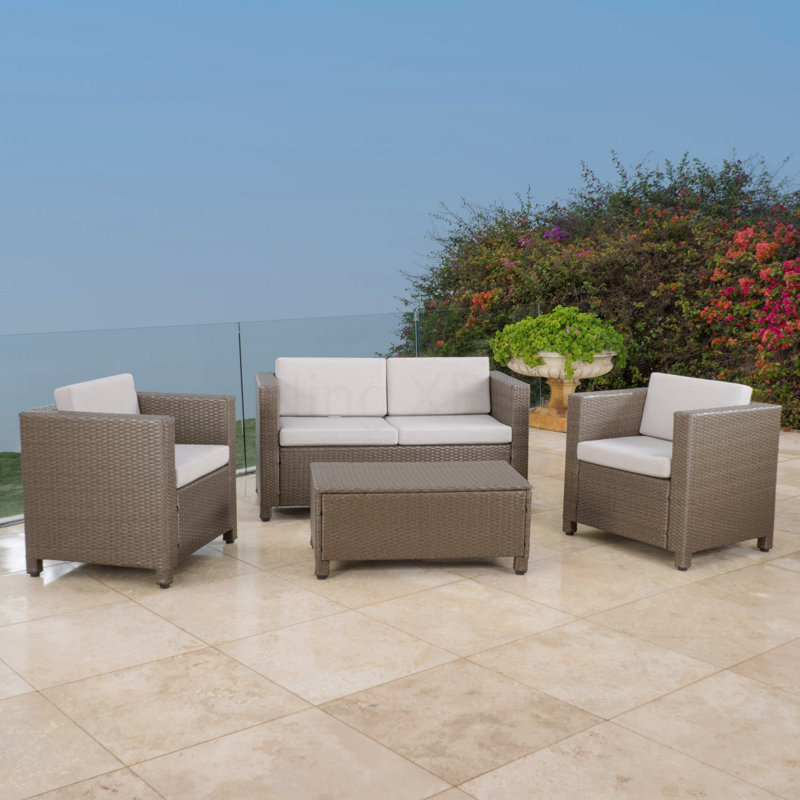 4-Piece, Puerta Set, Brown