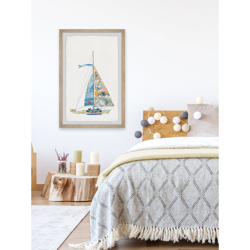 Sailing Seashells by Parvez Taj - Single Picture Frame Painting, 61cm H x 41cm W