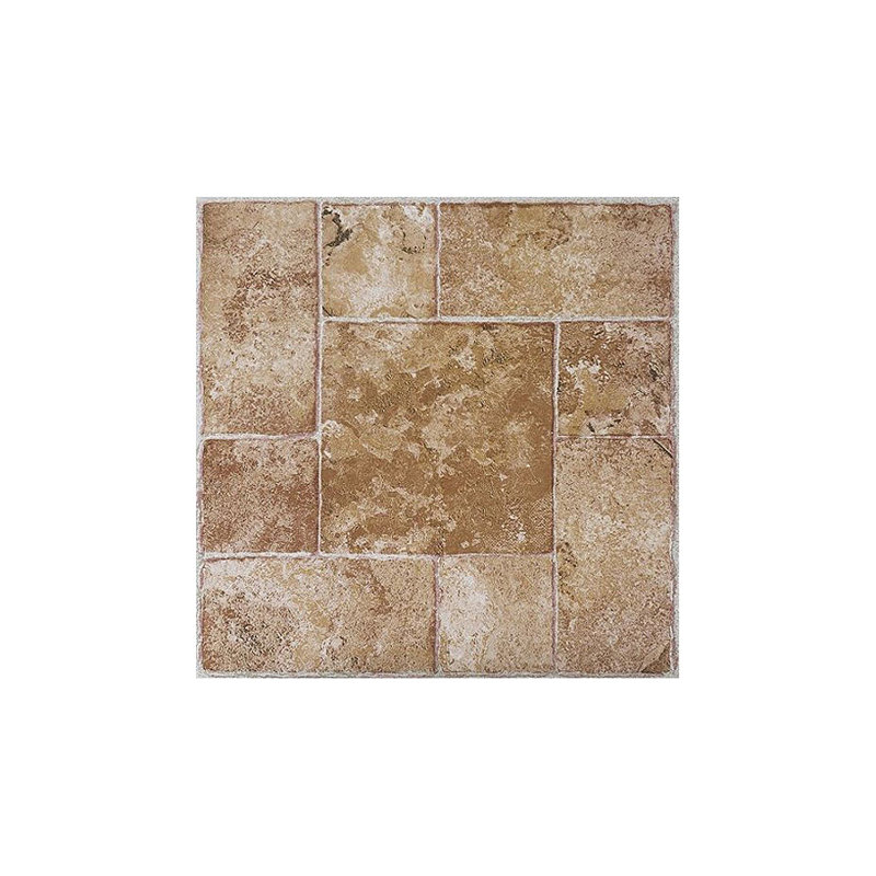 Carreau de vinyle marbré terre cuite 12 po x 12 po x 1,2 mm