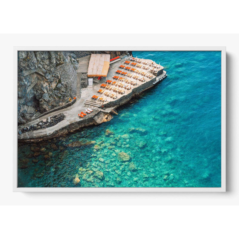 «Ocean Club», H 14 po x l 18 po, Impression encadrée sans passe-partout, Blanc