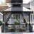 Aluminum Permanent Patio Gazebo with Double Roof-115801582