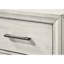 Table de chevet en bois massif avec deux tiroirs - Option de chambre à coucher contemporaine blanc antique