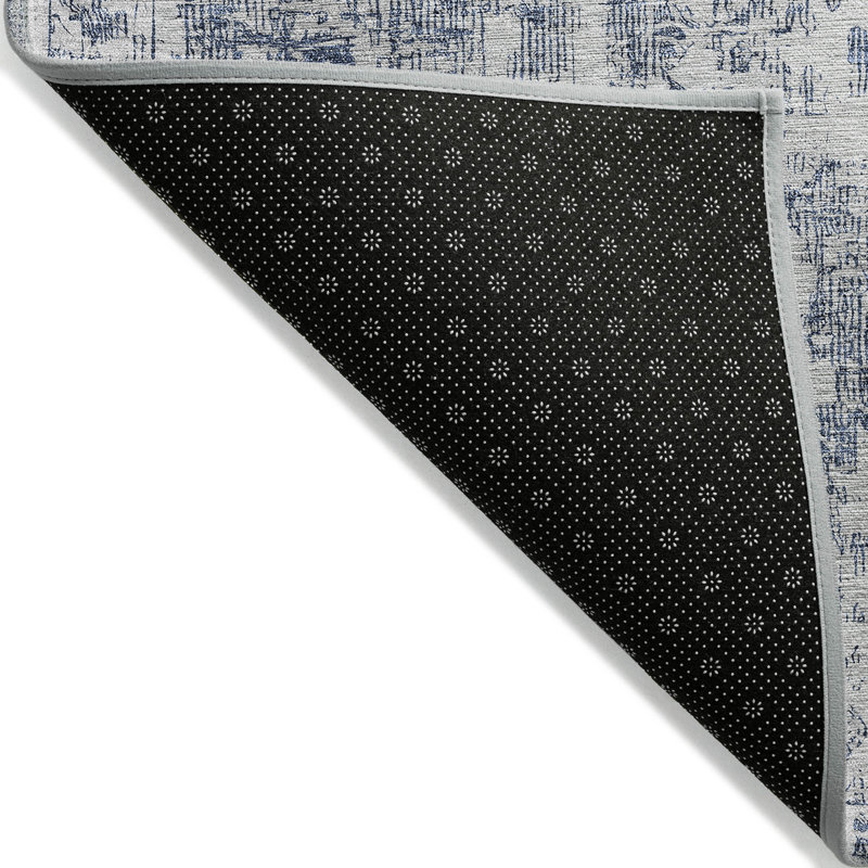 Tapis intérieur / extérieur bleu marine Lurea, 5 pi x 7 pi 6 po