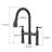 Topcraft Two Handle Bridge Kitchen Faucet with Pull Down Sprayer-102193003