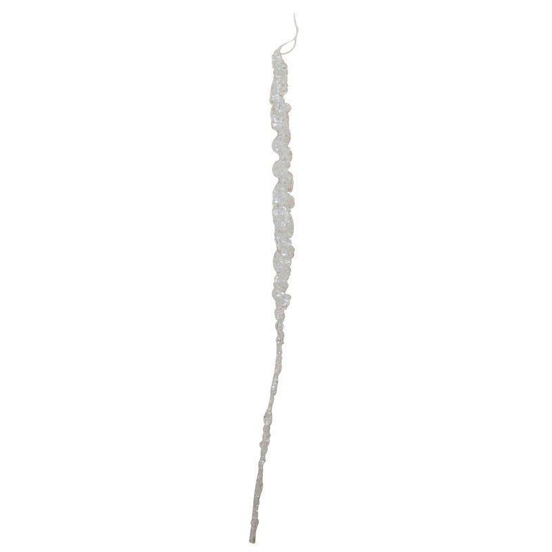 Clear Plastic Dangling Icicle Ornament for Christmas Decor