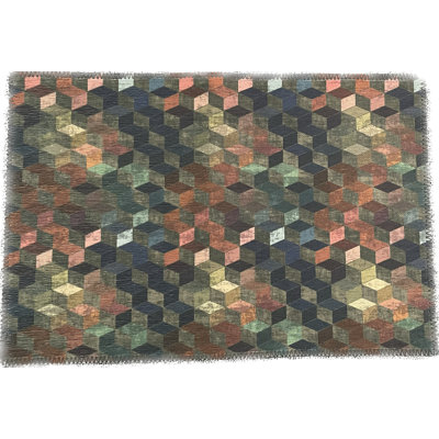 Tapis rectangulaire lavable en microfibre Modern Steps