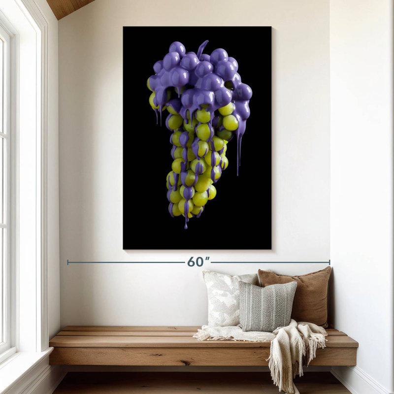 Yarlin Grapes Dripping Purple, 51" H x 34" W