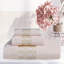 Davis Larissa Cotton Medium Weight Geometric Border 3 PC Assorted Towel Set-1579666925