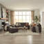 Ensemble de salon en cuir, canapé-lit et repose-pieds Rowen-83611745