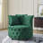 Button Tufted Velvet Upholstered Swivel Chair-538066443