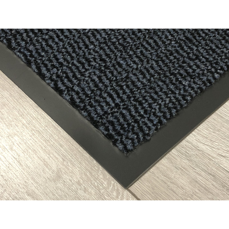 Aarib Non-Slip Doormat, Rectangle 60cm x 90cm, Blue