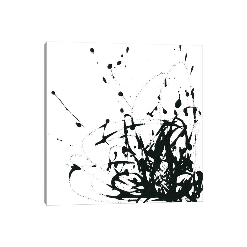 Onyx Expression II by June Erica Vess - Wrapped Canvas Painting, 30.48 cm H x 30.48 cm W