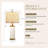24.5" White Ceramic Table Lamp with USB Ports, Modern Bedside Nightstand Lamp for Living Room (Set of 2)-2043514319-2043514160