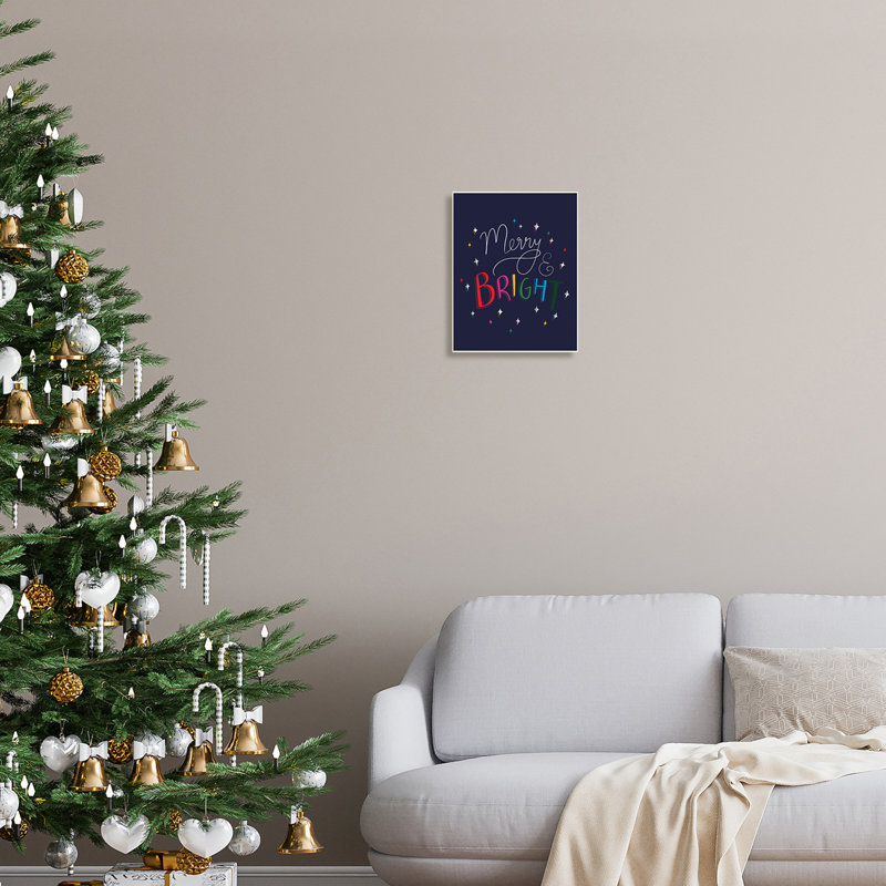 «Merry & Bright Whimsical Sparkle», Plaque murale, H 15 po x l 10 po x P 0,5 po