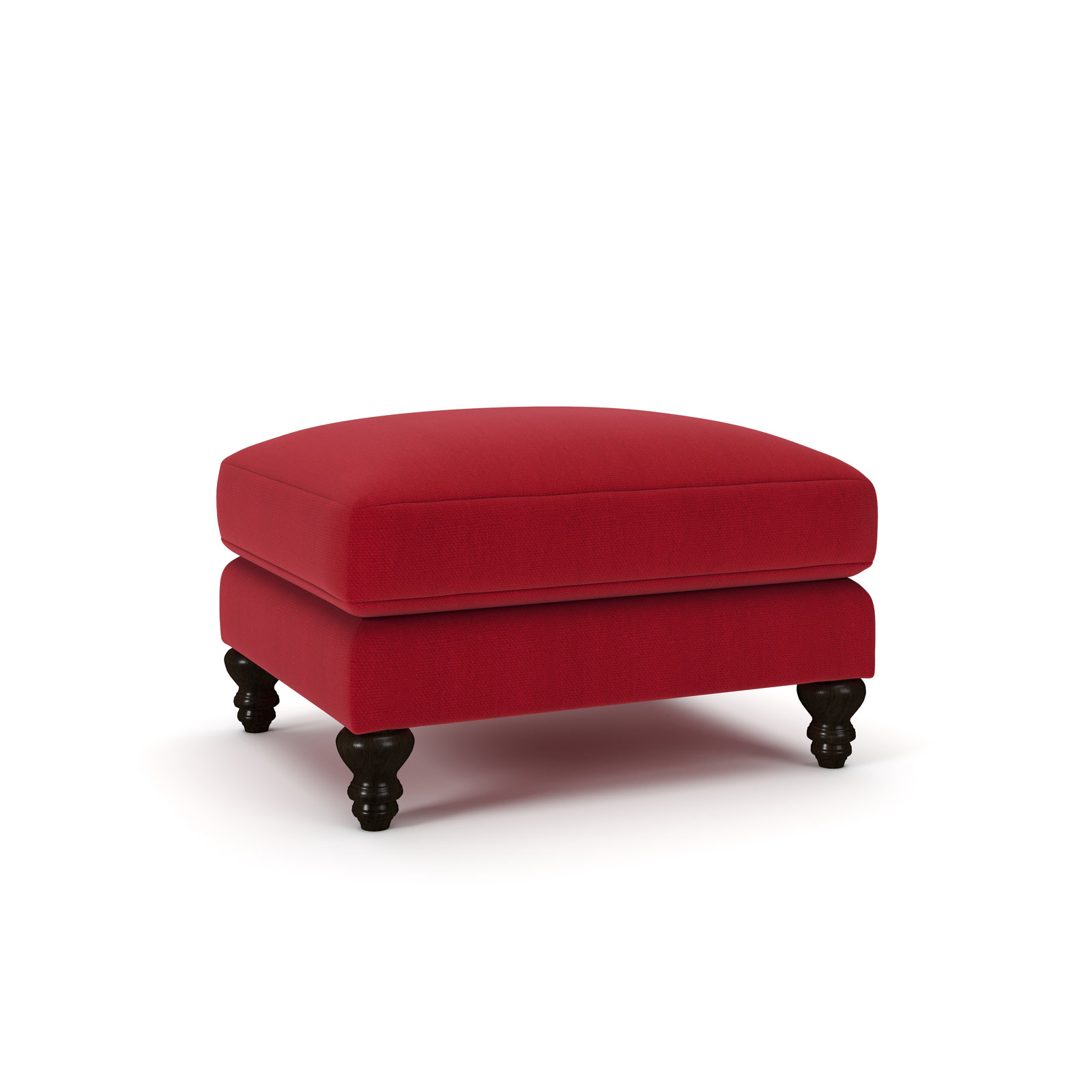 Walters Upholstered Ottoman, Bayou Flame Canvas