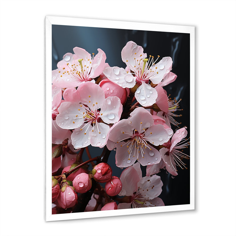 «Apple Blossom Minimalist Serenity I», reproduction d'art sur toile florale, H 40 po x l 30 po x P 1 po
