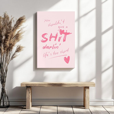 1Pc Framed Canvas Poster Print Inspirational Quotes, Heart Symbols, Handwritten Graffiti Style Wall Art Decor, Perfect for Room Decor Living Room Bedr