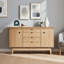 Buffet simple en bois massif avec rangement-1995476004