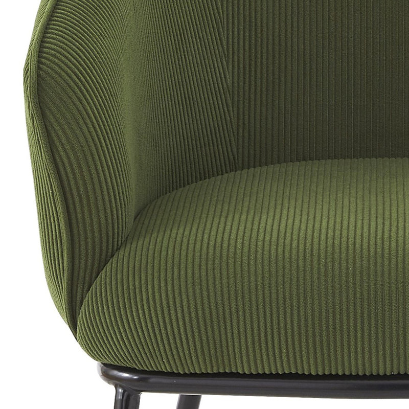 Fauteuil demi-tonneau Mid-Century, Green
