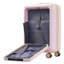 Ensemble de bagage 5 pièces avec ouverture frontale, valise de transport extensible rigide avec roulettes pivotantes, sac de rangement pour porte-gobelet et verrou USB