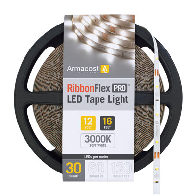 Ruban de lumière RibbonFlex Pro, 12 V, 3 000 K, 30 DEL / M, IP20, 5 M