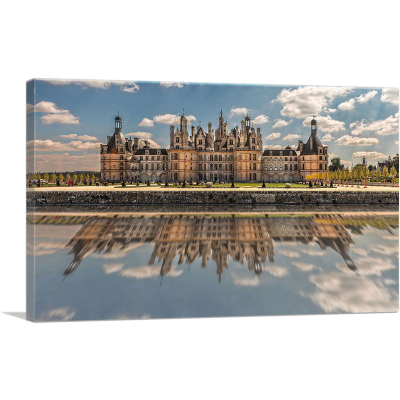 «Castle in France Chateau De Chambord», reproduction de photo sur toile tendue, H 18 po x l 26 po x P 0,75 po