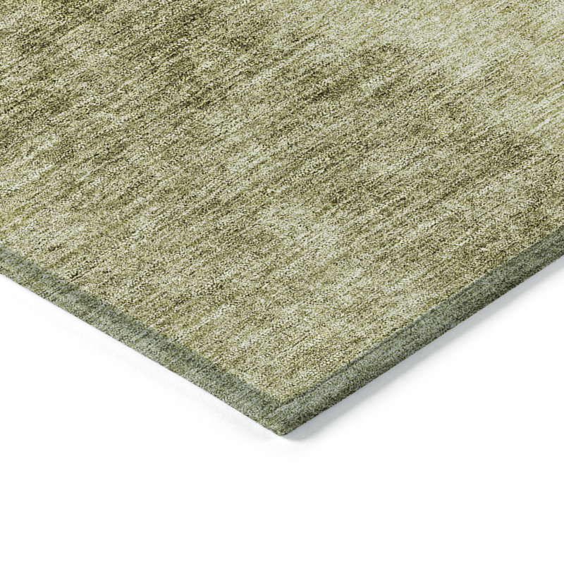 Tapis intérieur / extérieur ombré vert olive et artichaut 3 pi x 5 pi HomeRoots