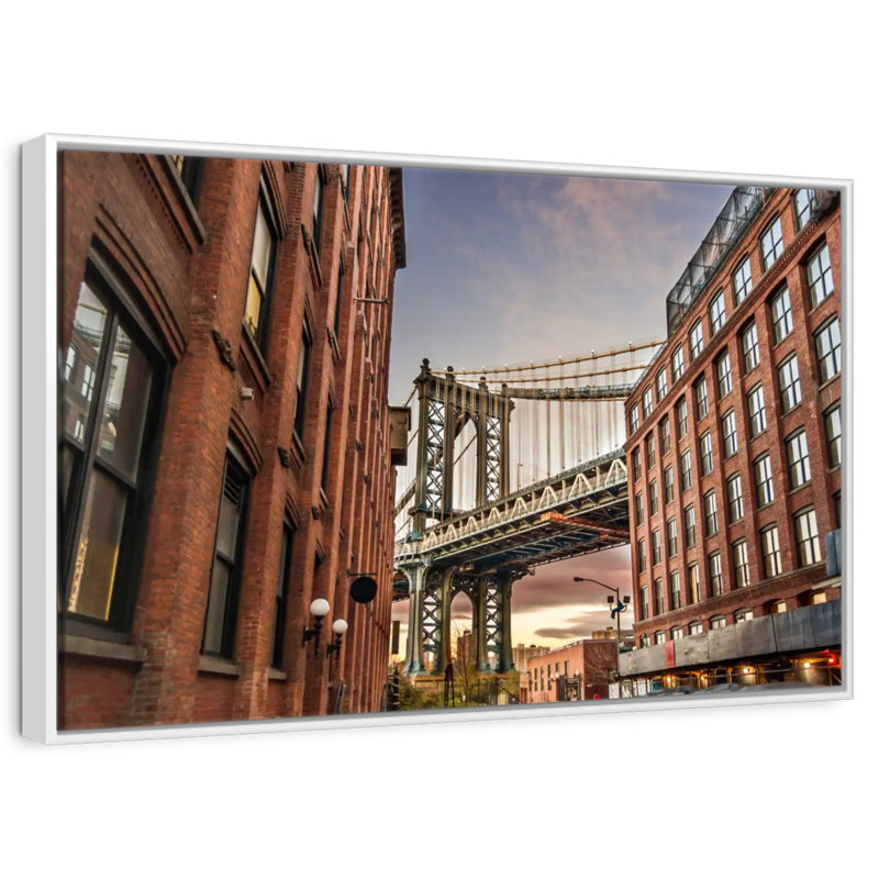Architecture de New York, Cadre flottant blanc, 40 po x 27 po