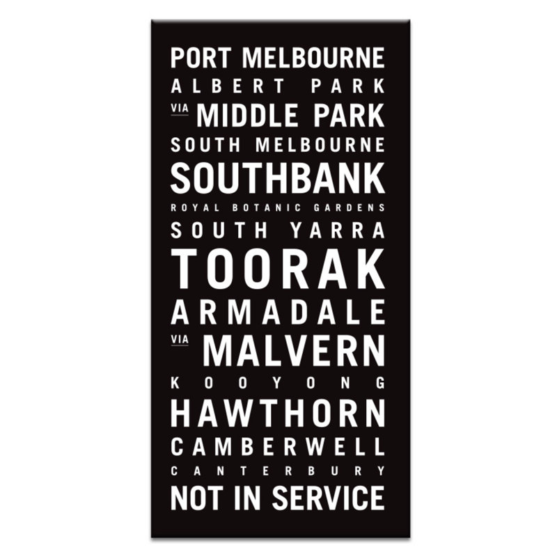 Tram Scrolls - Print on Canvas, 103.5cm H x 52.5cm W x 4.5cm D