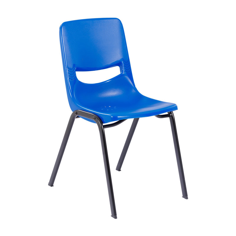 Statice Ergonomic Heavy-Duty Flex Comfort Classroom Stack Chair, Navy