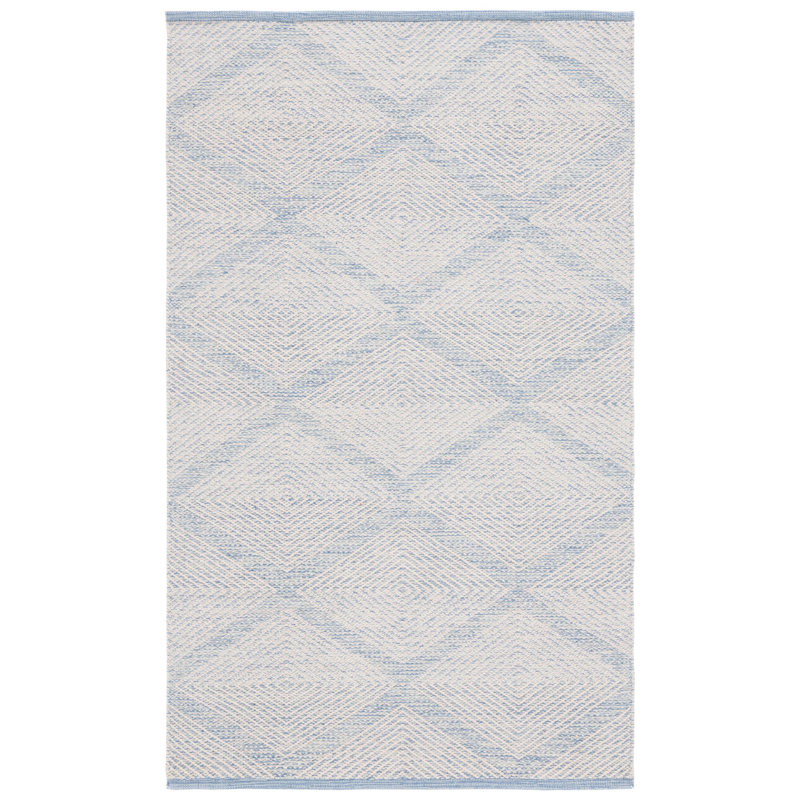 Bester Hand Woven Cotton Geometric Rug, Rectangle 3' x 5'