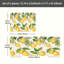 Tapis de cuisine antidérapant à branches citron, 2 pièces