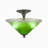 Semi-Flush 2 Bulbs With 16" Crystal Glass-32465468-32465472