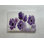 Élégante impression florale mauve en verre trempé: décor moderne sur toile, 1P