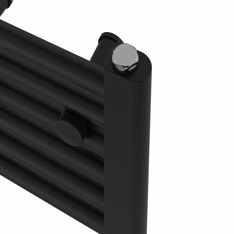 Bellamira Straight Towel Rail Heated Towel Rails, 180cm H x 30cm W x 3cm D, Black