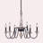Enye 6 - Light Steel Dimmable Chandelier