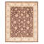 Tapis brun foncé en laine noué à la main de conception unique 8 pi 2 po x 10 pi New Age Chobi