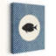 Impression sur bois foncé, motif indigo, poisson traditionnel, nature, océan-130641077