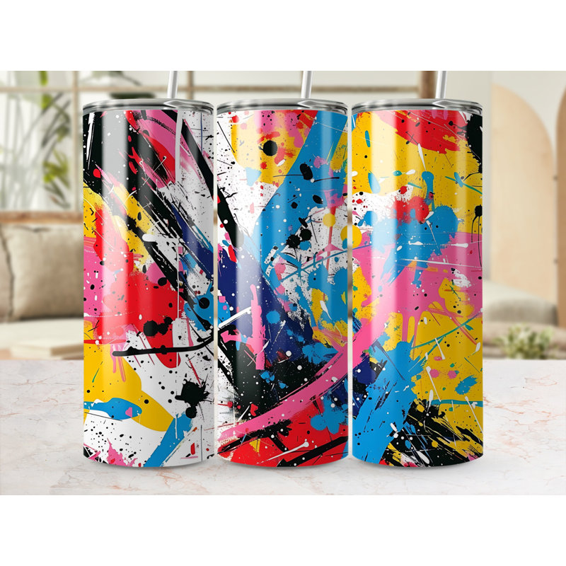 Choose Handmade Tumblers 591ml Vacuum Insulated Stainless Steel (18/8) Travel Tumbler with Straw