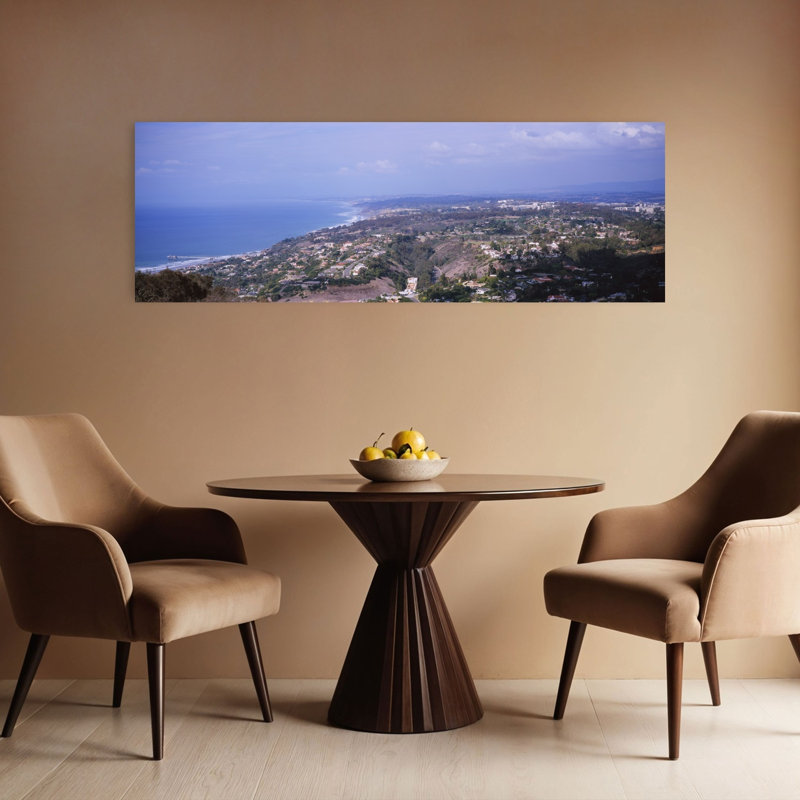 High Angle View Of Buildings On A Hill La Jolla Pacific Ocean San Diego California USA by Scott M. Tansey - Wrapped Canvas Panoramic Print