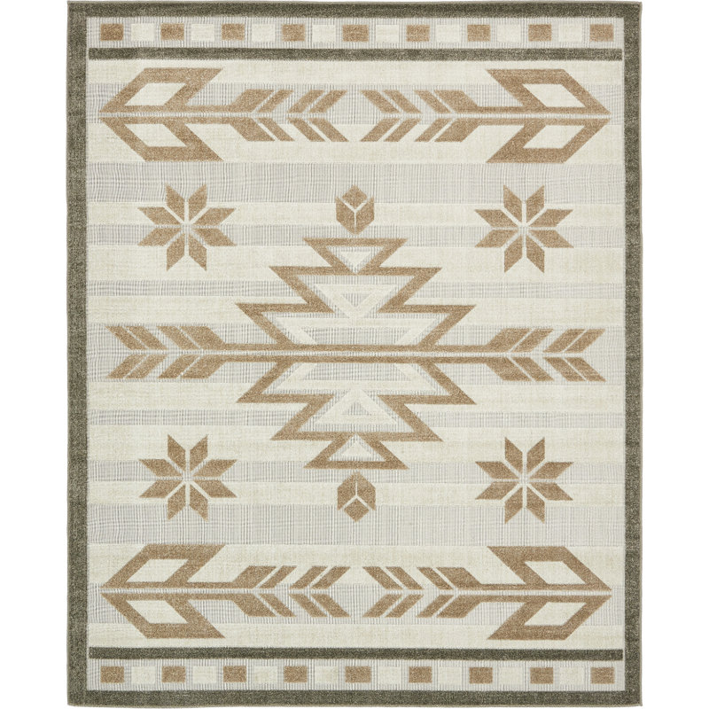 El Reno Geometric Indoor / Outdoor Rug, Rectangle 8' x 10'