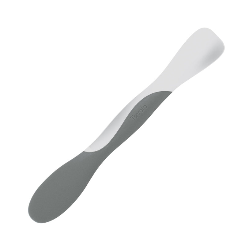 Mini cuillère à pelle grise / blanc, Gris / Blanc