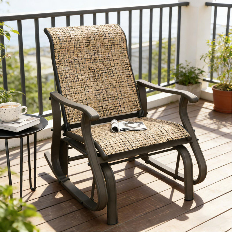 Balancelle, fauteuil oscillant d'extérieur, Brun