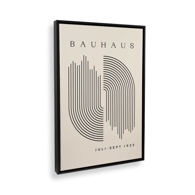 Bauhaus Duality 1923, reproduction sur toile, Cadre flottant noir satiné, H 36,75 po x l 24,75 po x P 1,75 po