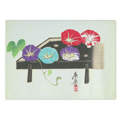 Glass Morning Glories by Shibata Zeshin Chopping Board