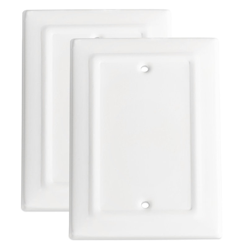 Architectural 1-Gang Blank Standard Wall Plate, Classic White