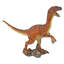 Statue de velociraptor à l'échelle de dinosaure