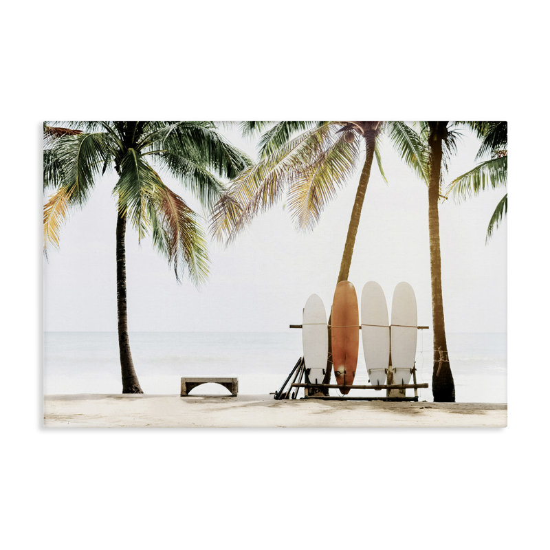 Art mural sur toile Hawaii Surfing View par Sissi et Seb, H 16 po x l 24 po