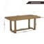 Table de salle à manger Parker, base à tréteaux, chêne clair-885064301-885064274